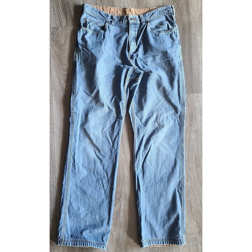Duluth Trading Co Jeans Mens 36x32 Blue Medium Wash Relaxed Straight Denim Pants